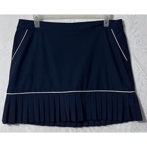 Lady Hagen Women's Pleated Golf Skort Size 16 Navy Blue Knee Length